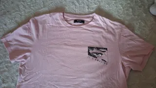Camiseta de manga corta rosa