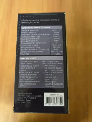 Inversor de corriente Probattery 1000W