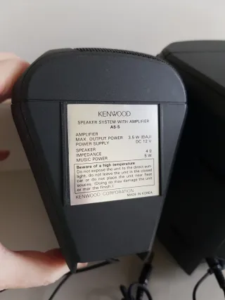 Pareja Altavoces Kenwood AS-5 Negros