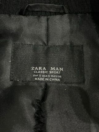 Abrigo Negro Zara Talla M