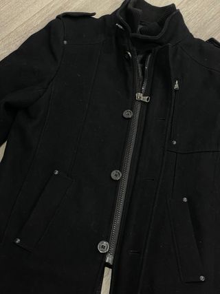 Abrigo Negro Zara Talla M