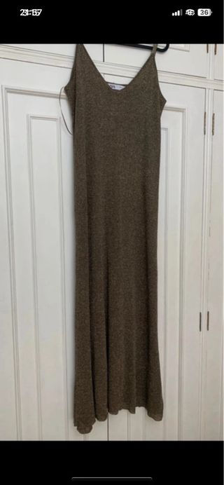 Vestido Zara brillante talla M