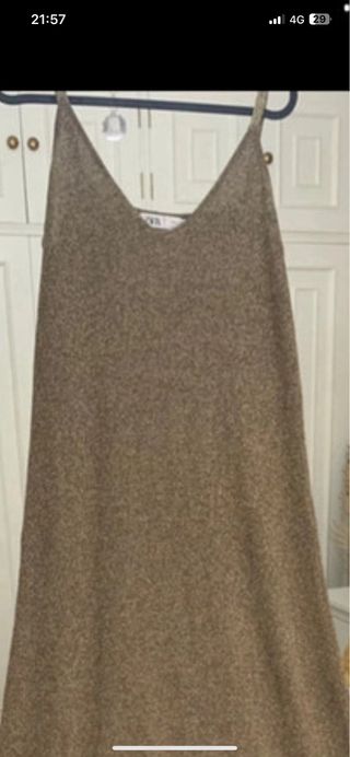 Vestido Zara brillante talla M