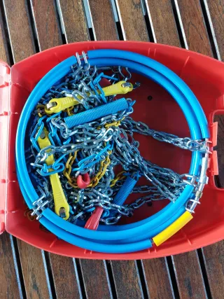 Cadenas neumáticos coche para nieve