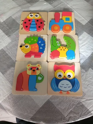 Puzzles Infantiles de Madera (6 Piezas)