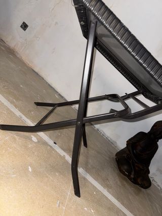 Mesa auxiliar plegable negra