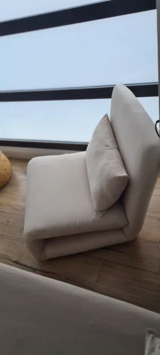 Sillón cama individual beige