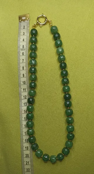 Collana pietra calcedonio