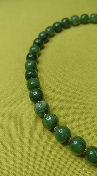 Collana pietra calcedonio