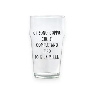 Bicchiere da birra personalizzato Io e la birra