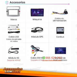 NAVEGADOR CITROEN C4 2 DIN 9" HD GPS ANDROID 11