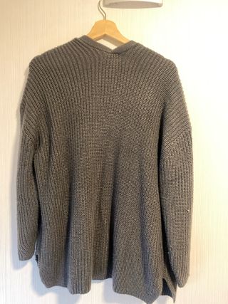 Kimono de lana gris Pull&Bear Talla única