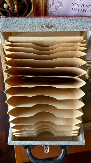 Mala Vintage para Discos Vinil 45 RPM