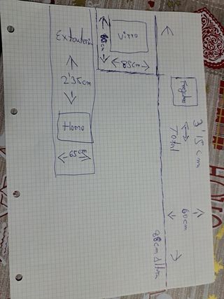 Cocina modular verde