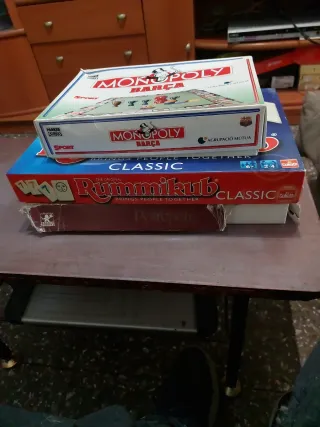 Monopoly Barça, Rummikub classic, petropolis leer