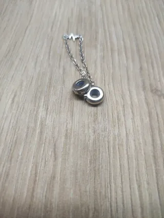 Cadena de seguridad plata latido