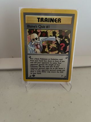 Carta Pokémon Blaine's Quiz #1 Trainer 1st edition