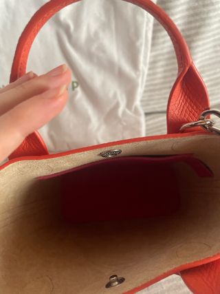 Borsetta Longchamp Pelle Arancione Rosa