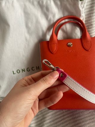 Borsetta Longchamp Pelle Arancione Rosa