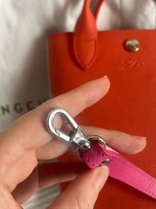 Borsetta Longchamp Pelle Arancione Rosa