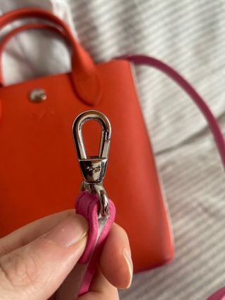 Borsetta Longchamp Pelle Arancione Rosa