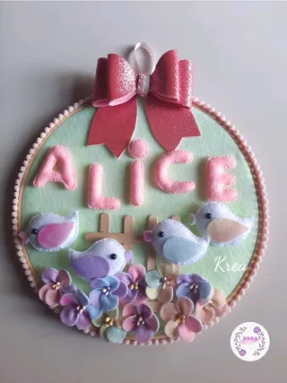 Fiocco nascita Primavera personalizzabile