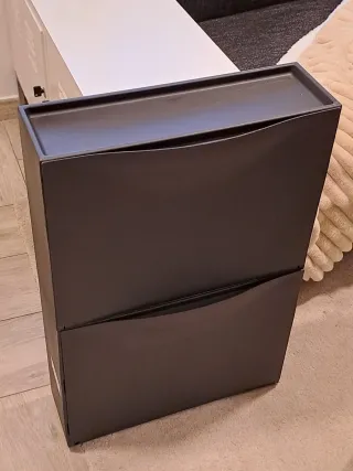 2 Zapateros Ikea Negro Plástico