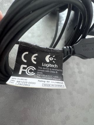 Webcam Logitech Nera/Argento