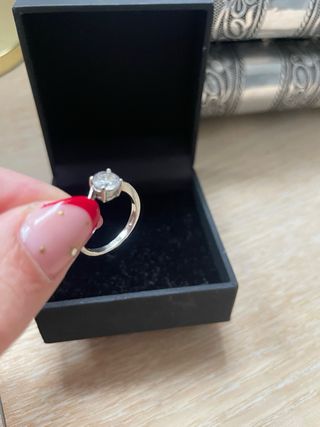 Anillo Plata de Ley con Brillante