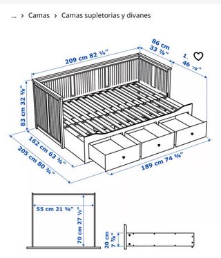 Cama Diván Ikea Blanca