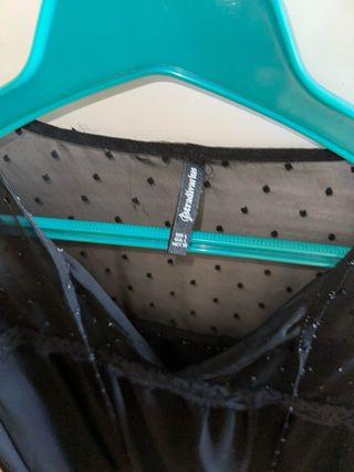 Blusa Stradivarius Negra Manga Larga Talla S