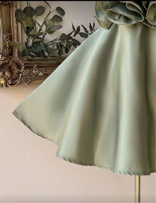 Vestido de fiesta verde lujo