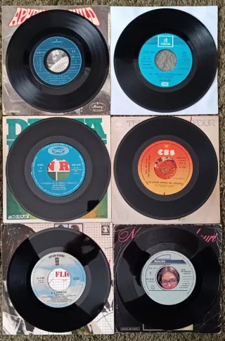 Lote 6 singles vinilo