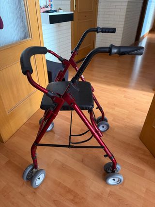 Andador Carrito con Asiento Rojo