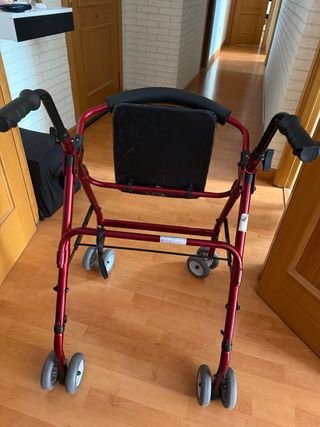 Andador Carrito con Asiento Rojo
