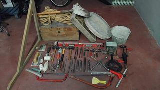 Lote Herramientas Construcción y Jardin y enchufes
