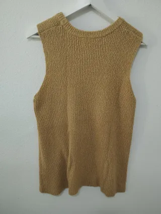 Jersey punto sin mangas mujer