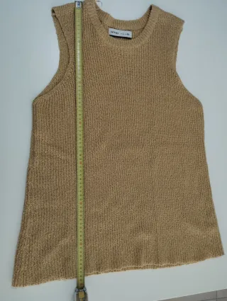 Jersey punto sin mangas mujer