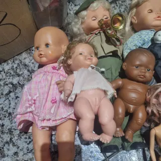 Lote 12 Muñecos Antiguos Miniland Barbie