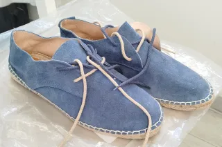 Alpargatas hombre Bona Dona Piel Serraje Azul