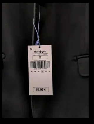 Chaqueta de traje negra talla L a estrenar.