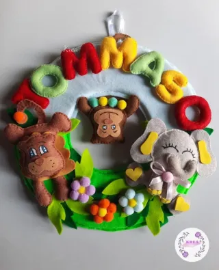 Fiocco nascita animali della foresta