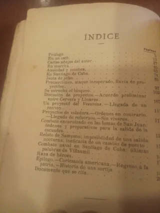 Libro antiguo, LA ESCUADRA ESPAÑOLA EN SANTIAGO...