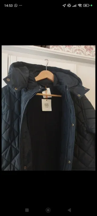Chaquetón niño azul acolchado 15/16