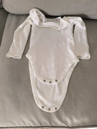 Body niña/niño blanco manga larga