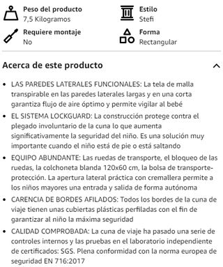 Cuna de Viaje Lionelo Stefi con Apertura Lateral
