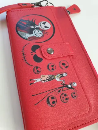Cartera Roja con Diseño Pesadilla Antes de Navidad