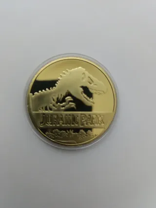Réplica Moneda Jurassic Park Dorada