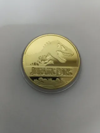 Réplica Moneda Jurassic Park Dorada