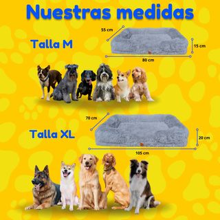 Cama Ortopédica para Perros Hundino M Felpa